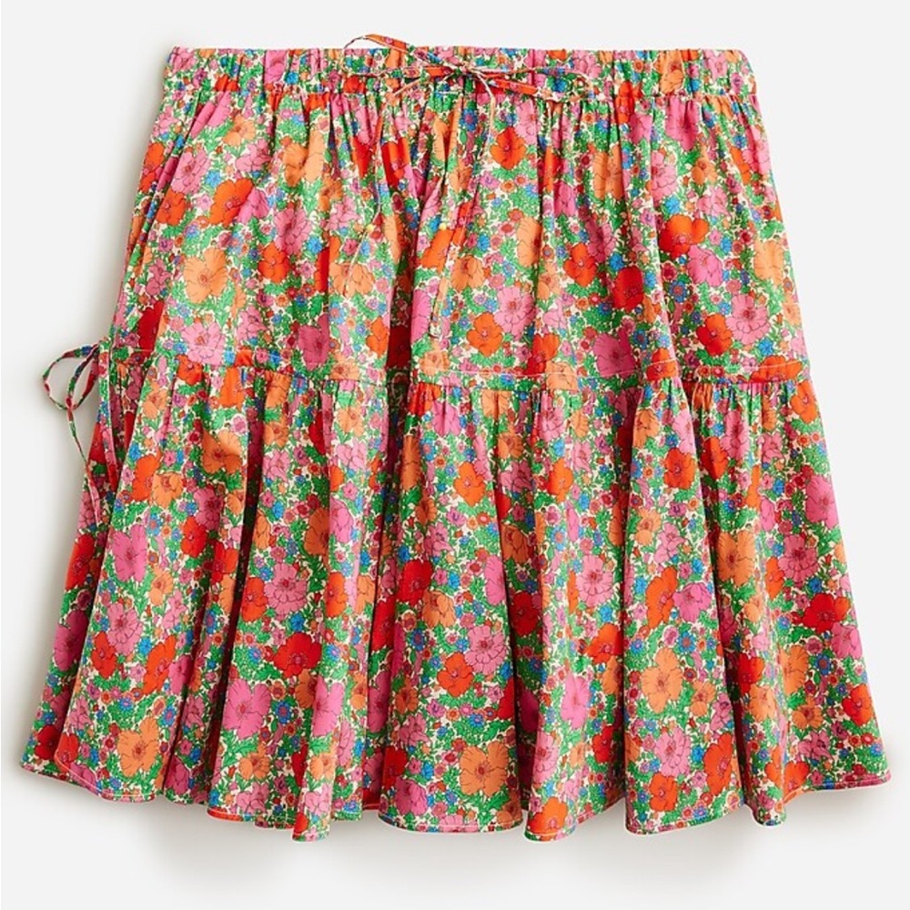 J. Crew Liberty Floral Mini Skirt size XL